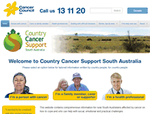 Tablet Screenshot of countrycancersupport.com.au